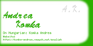 andrea komka business card